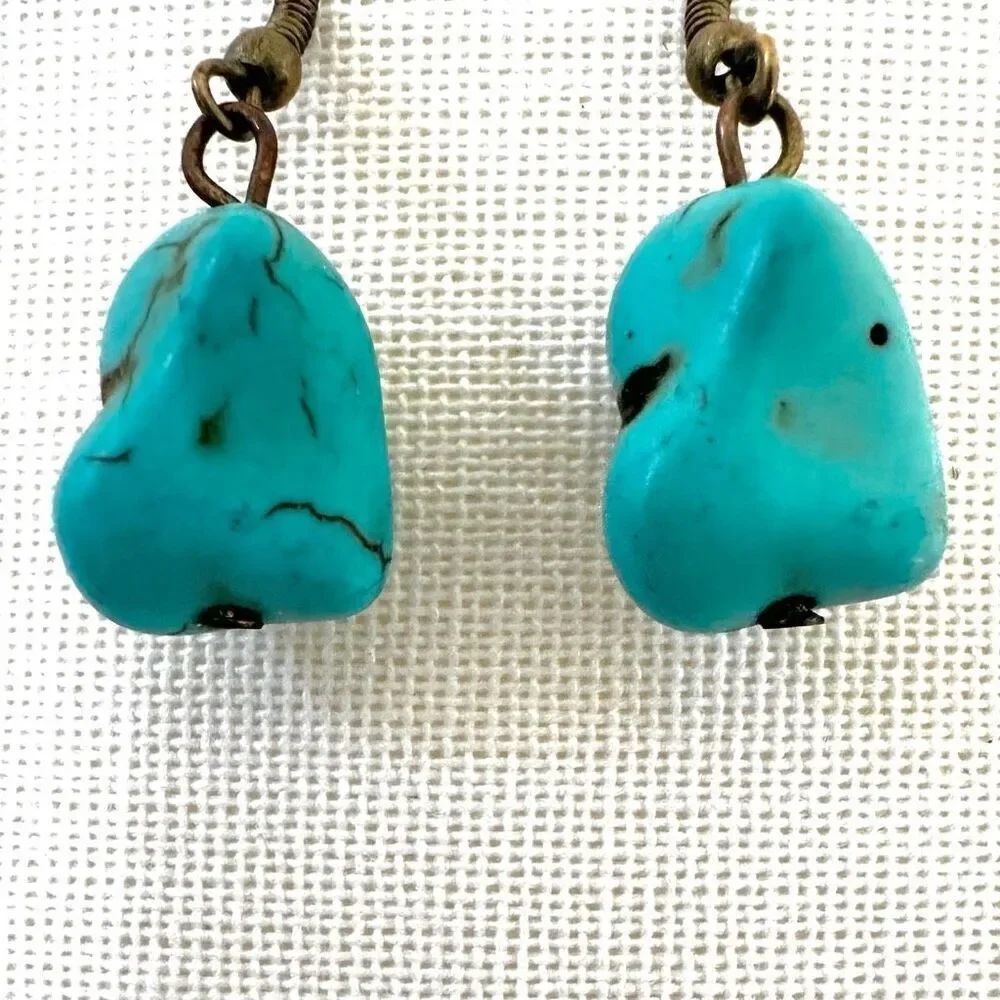 Howlite nugget drop earrings